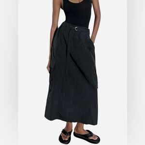 Zara Nylon Cargo Skirt New XL